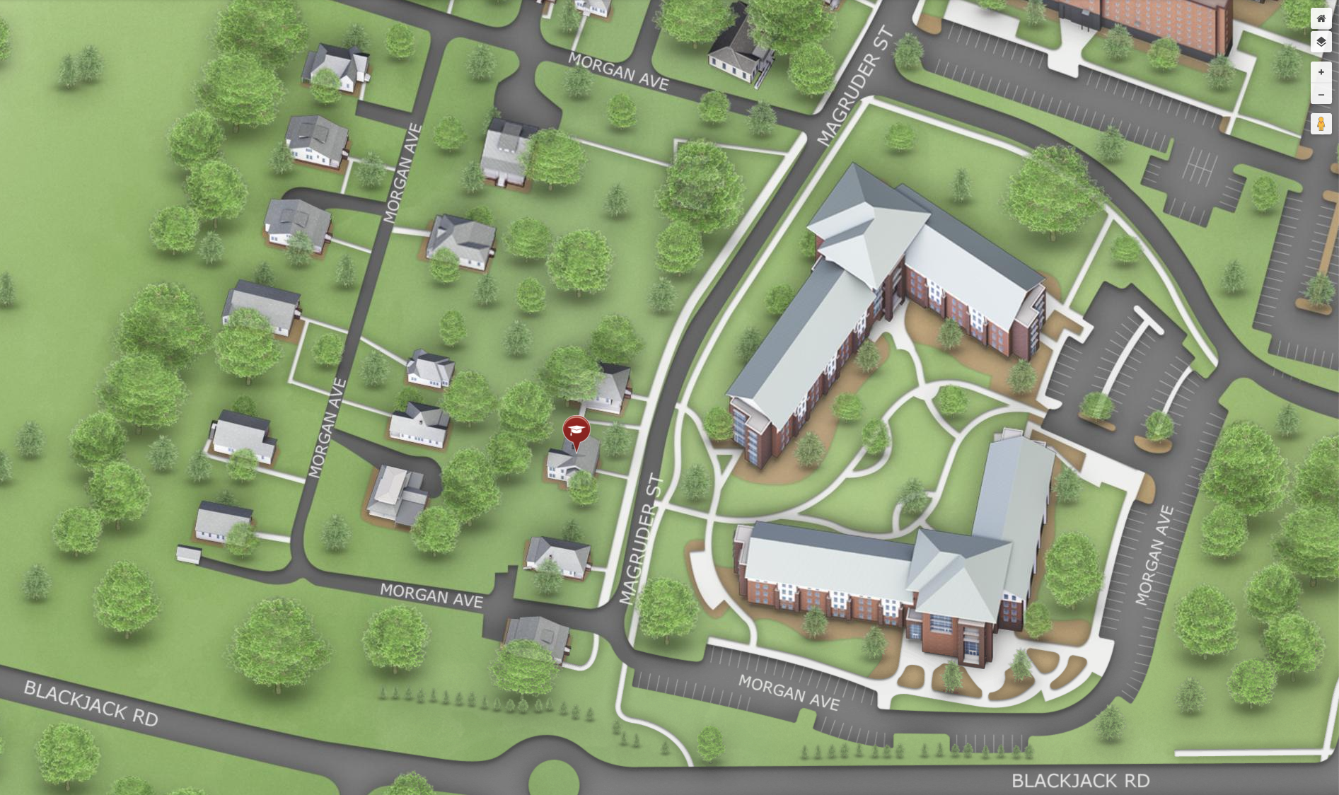 Map of MSU showing the Environmental Health and Safety building